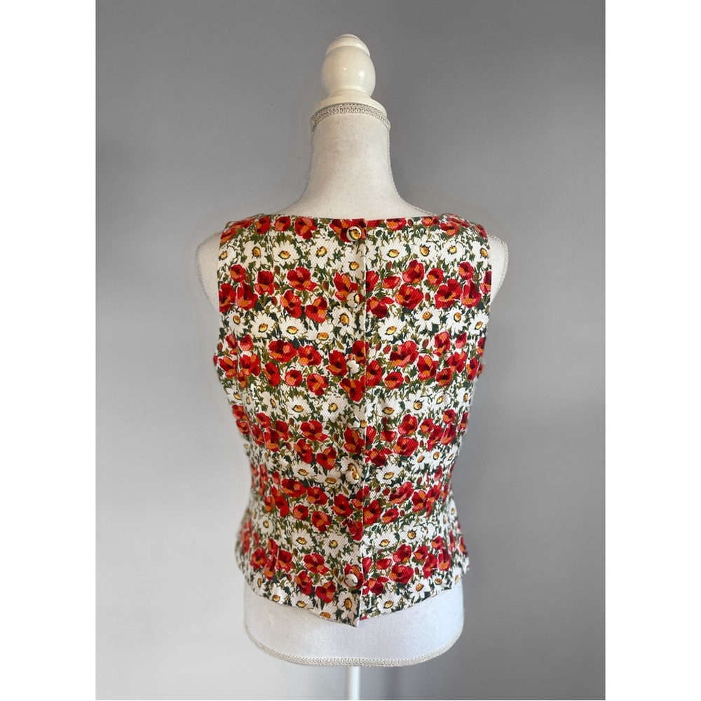 VINTAGE | Floral Print Tea Blouse - Picture 4 of 4